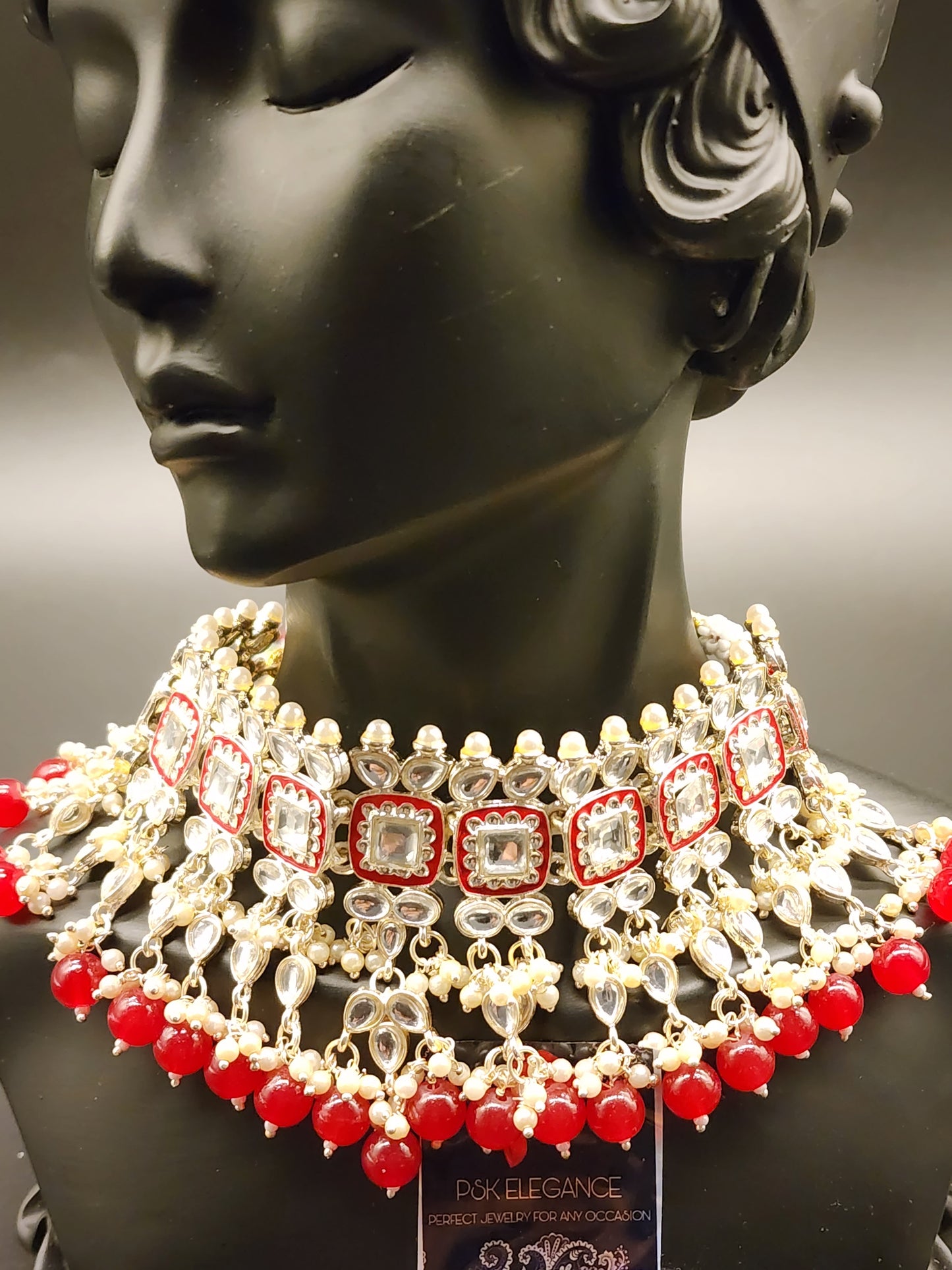 Traditional Elegant Necklaces, beautifully paired with matching earrings and stunning tikka.