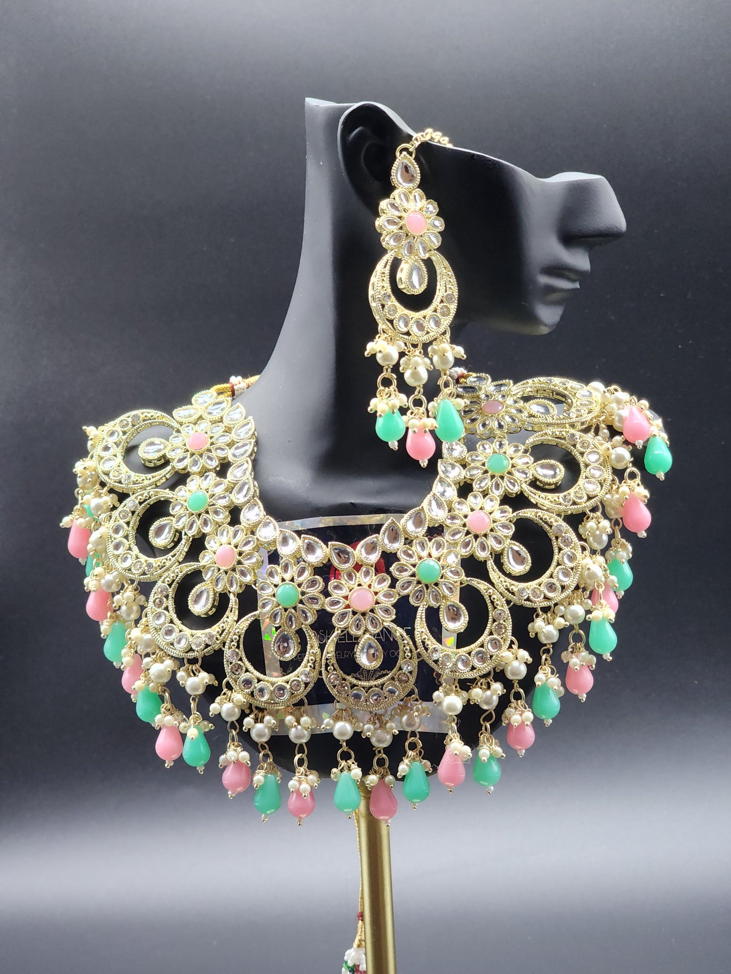Traditional Elegant Necklaces, beautifully paired with matching earrings and stunning tikka.