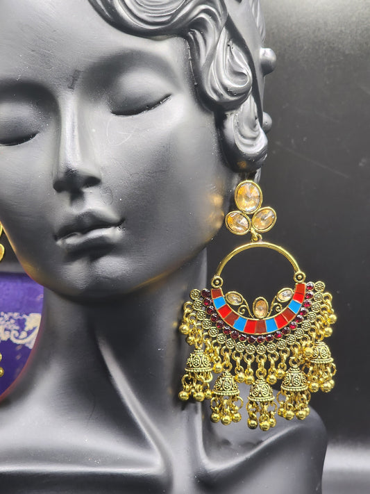 Handcrafted floral dangling Earrings