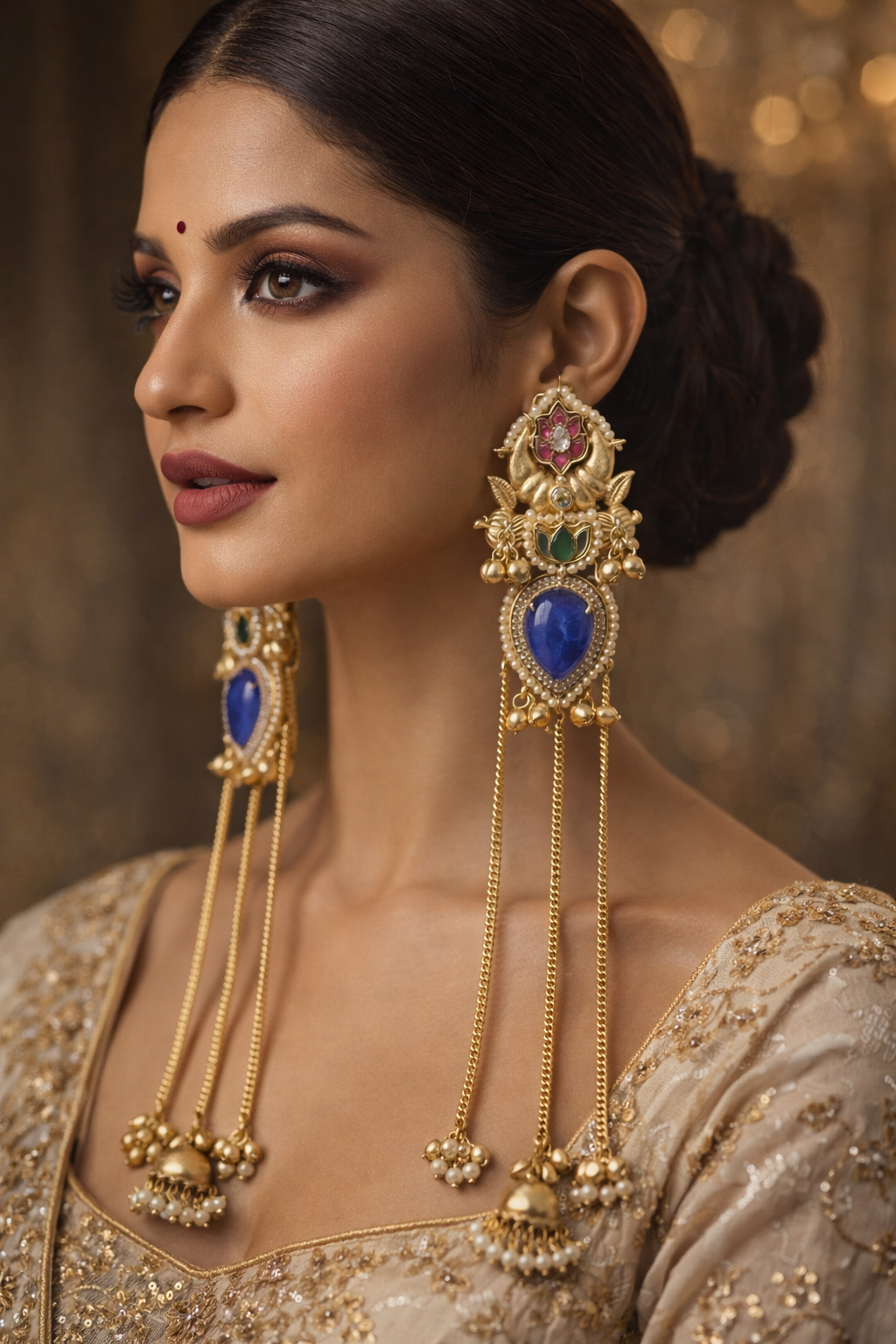 Kashmir Jhumkas Elegant, bold, and eye-catching — a must-have piece for your jewelry collection.