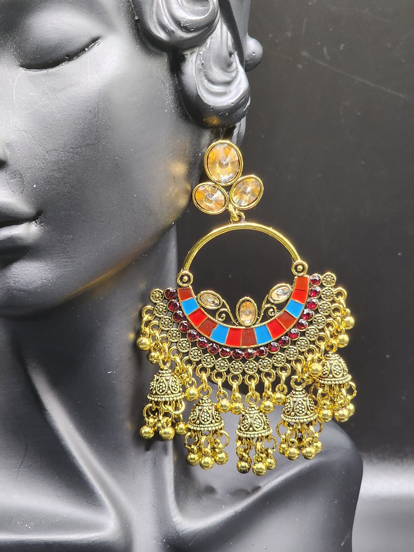 Handcrafted floral dangling Earrings