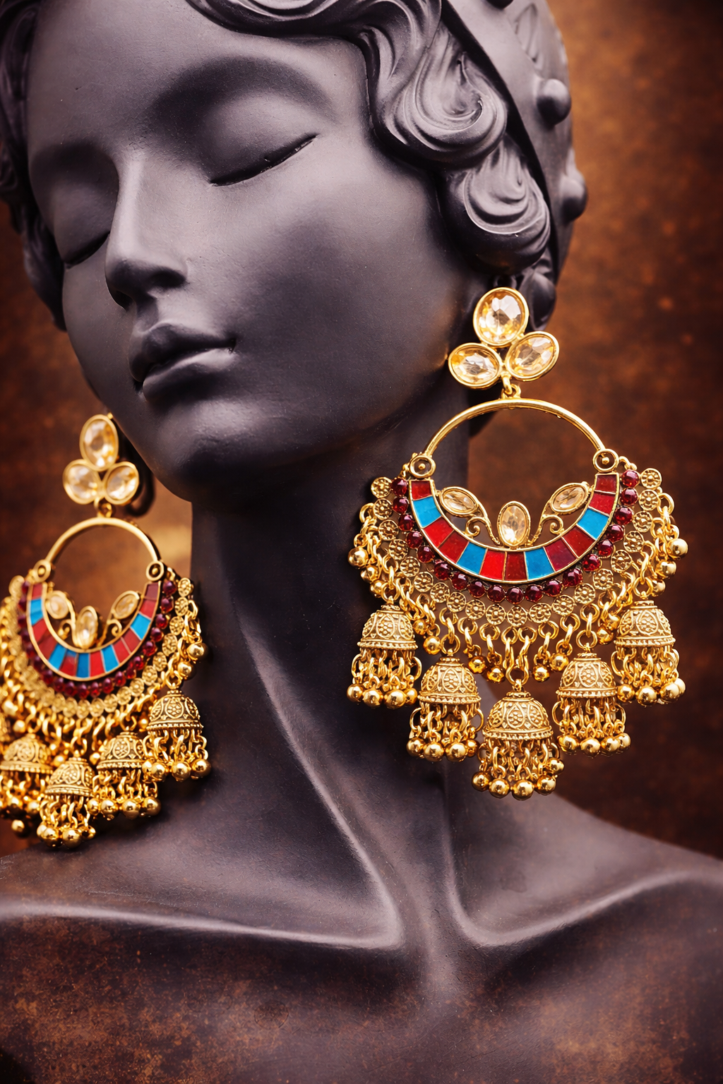 Handcrafted floral dangling Earrings