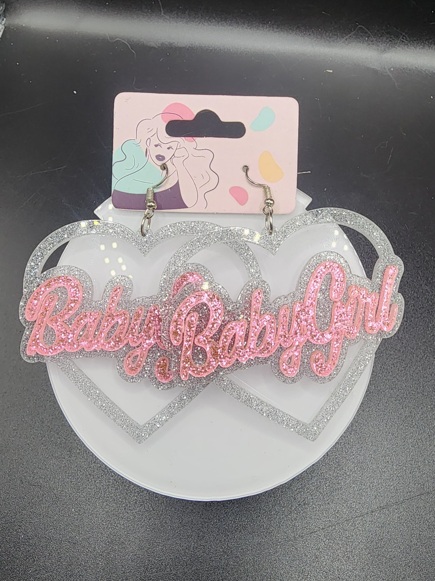 Love Heart Dangling Earrings – Cute  Glitter & Valentine Statement Jewelry