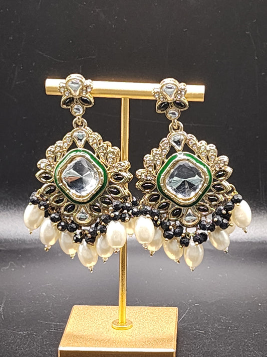 Black & Gold Statement Earrings