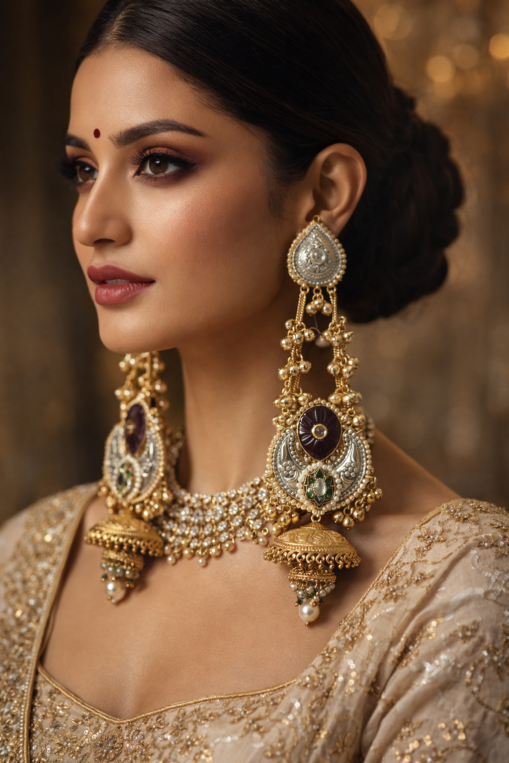 Kashmir Jhumkas Elegant, bold, and eye-catching — a must-have piece for your jewelry collection.