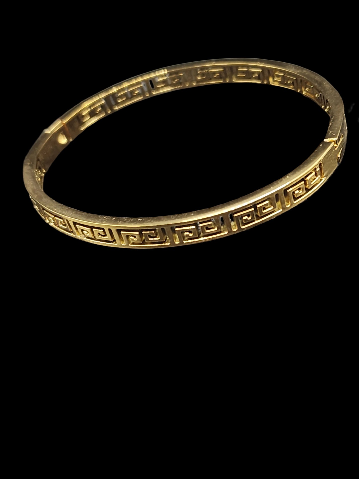 PSK ELEGANCE Gold Greek Key Minimal Bangle ✨
