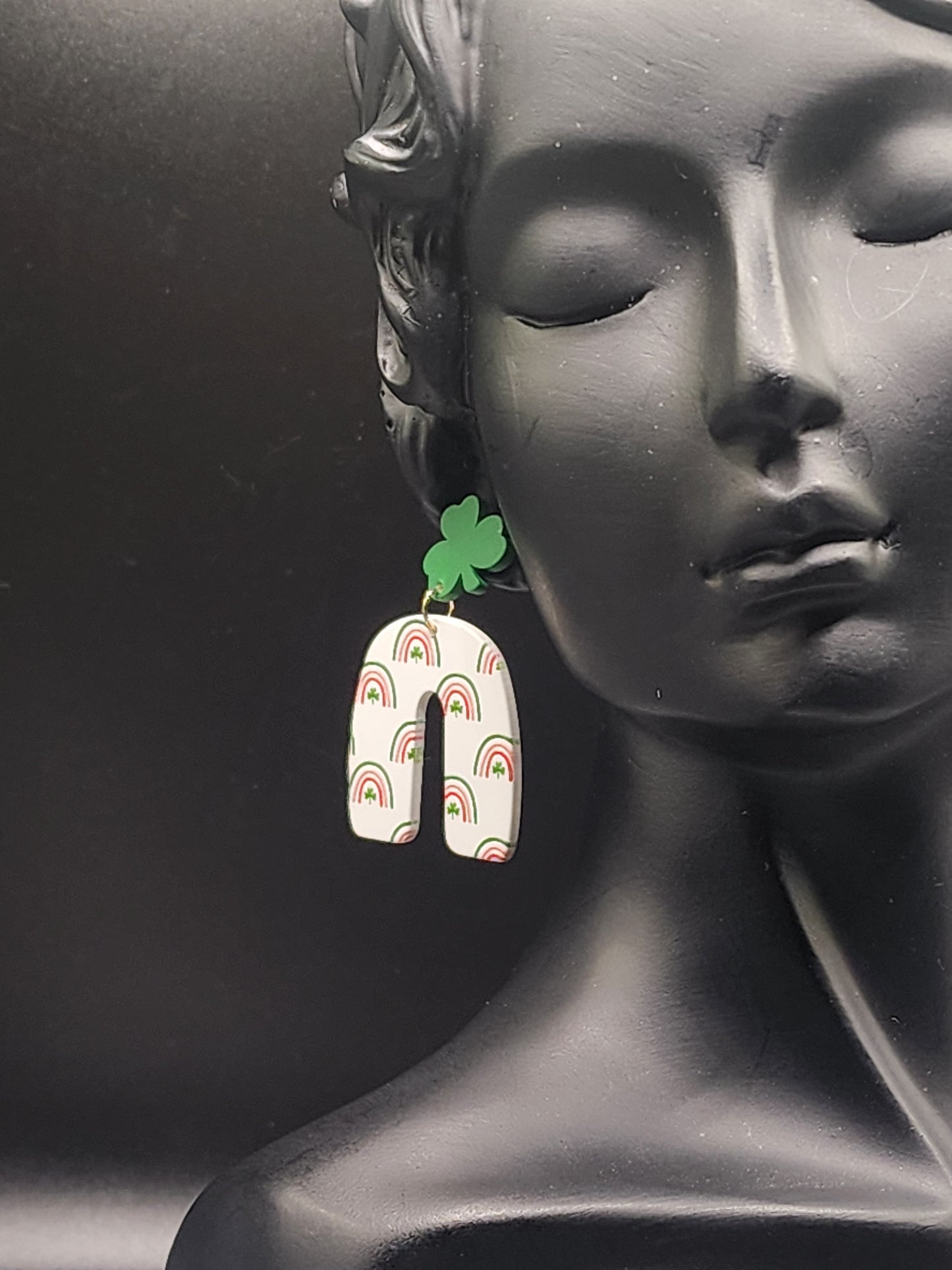 “Lucky Rainbow Arch Earrings 🌈🍀”