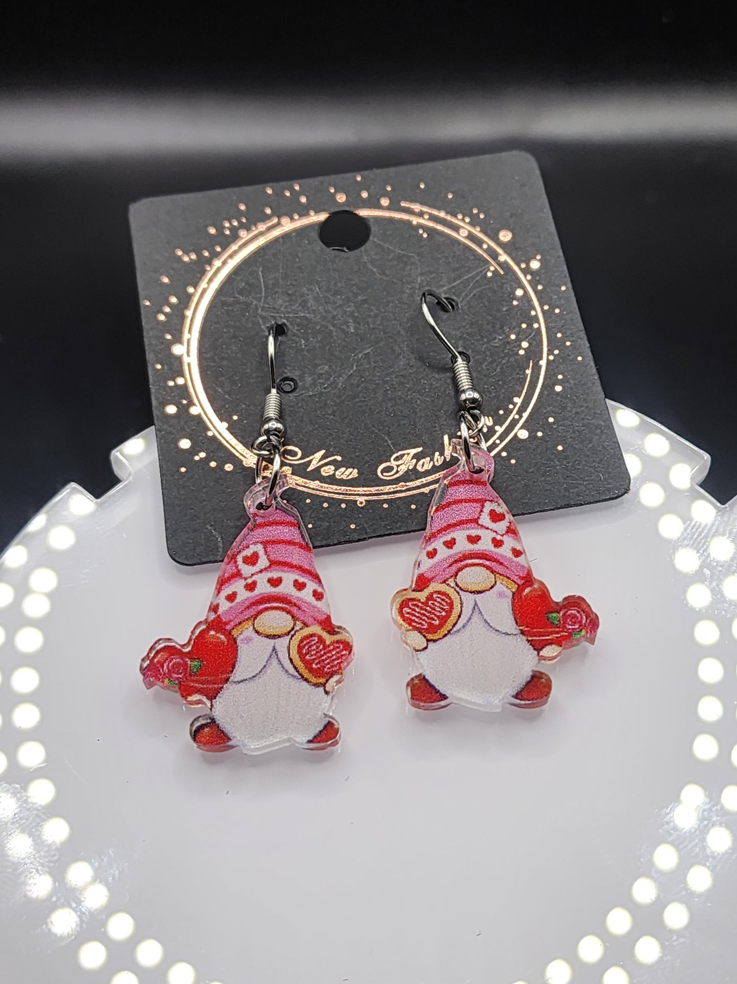 Love Heart Dangling Earrings – Cute  Glitter & Valentine Statement Jewelry