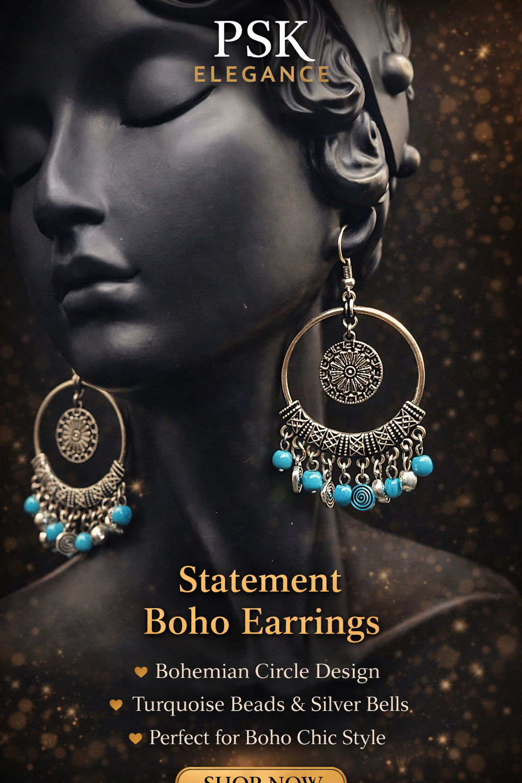 Boho Statement Hoop Earrings