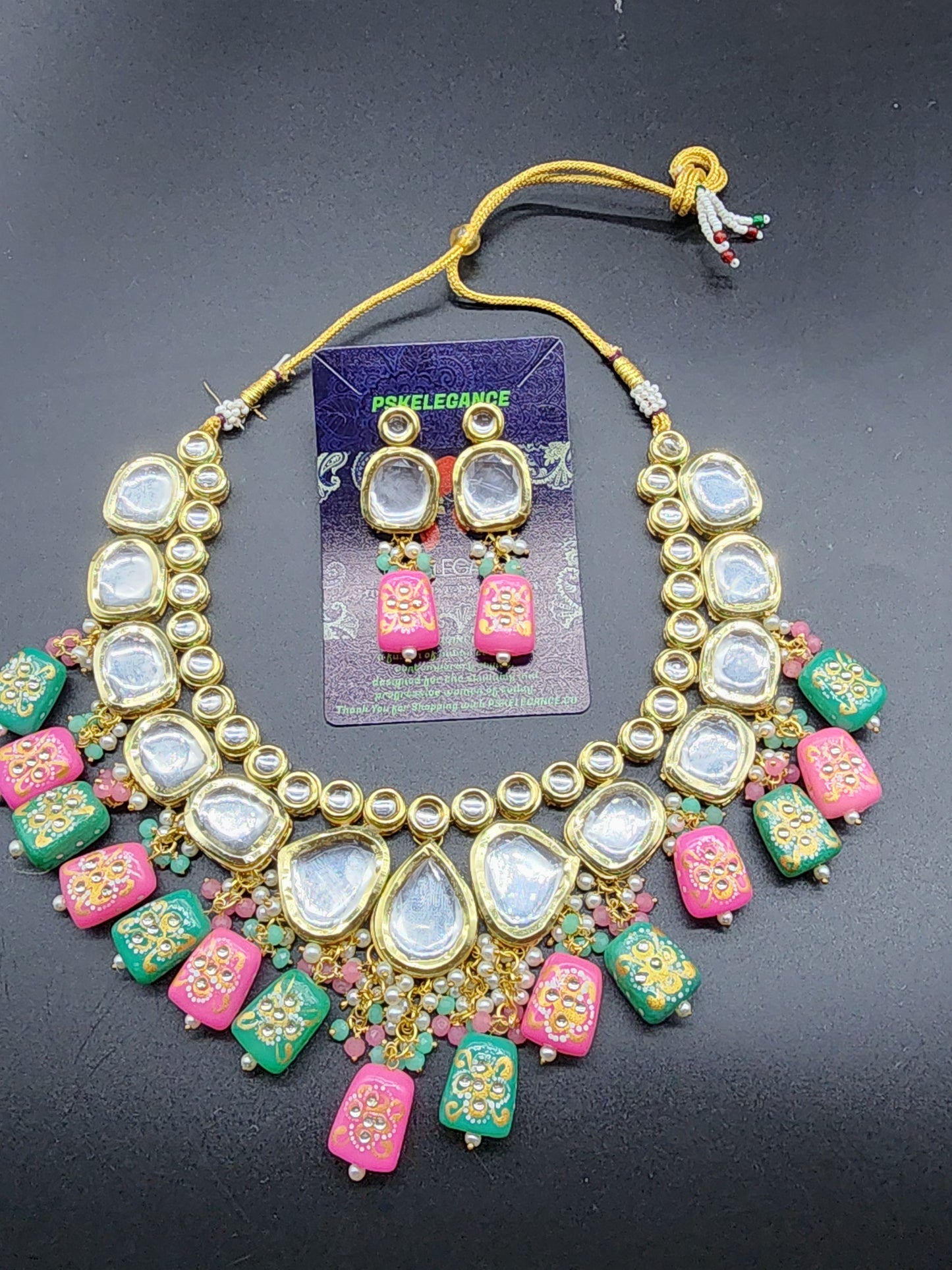 Traditional Elegant Necklaces, beautifully paired with matching earrings and stunning tikka.