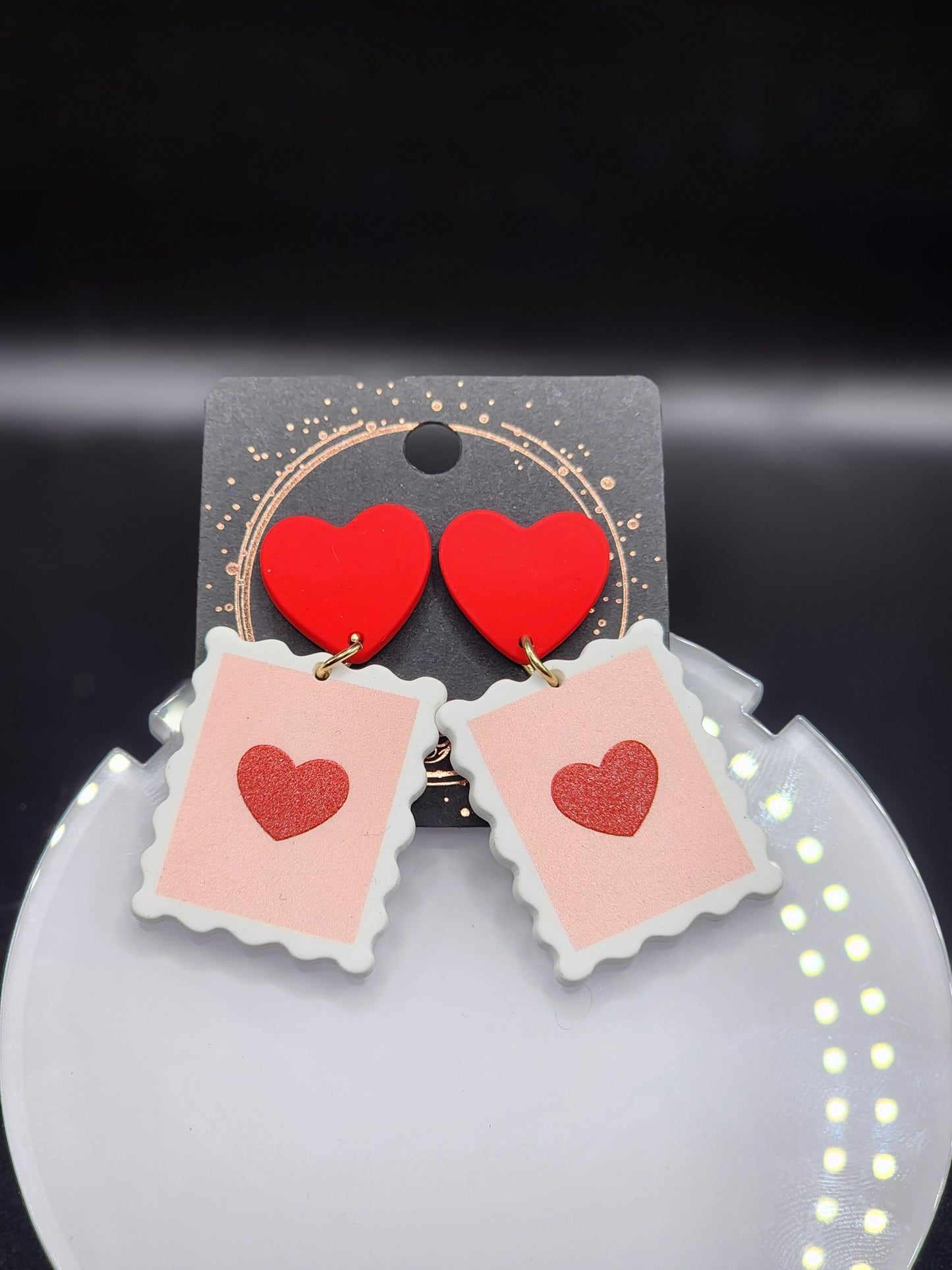Love Heart Dangling Earrings – Cute  Glitter & Valentine Statement Jewelry
