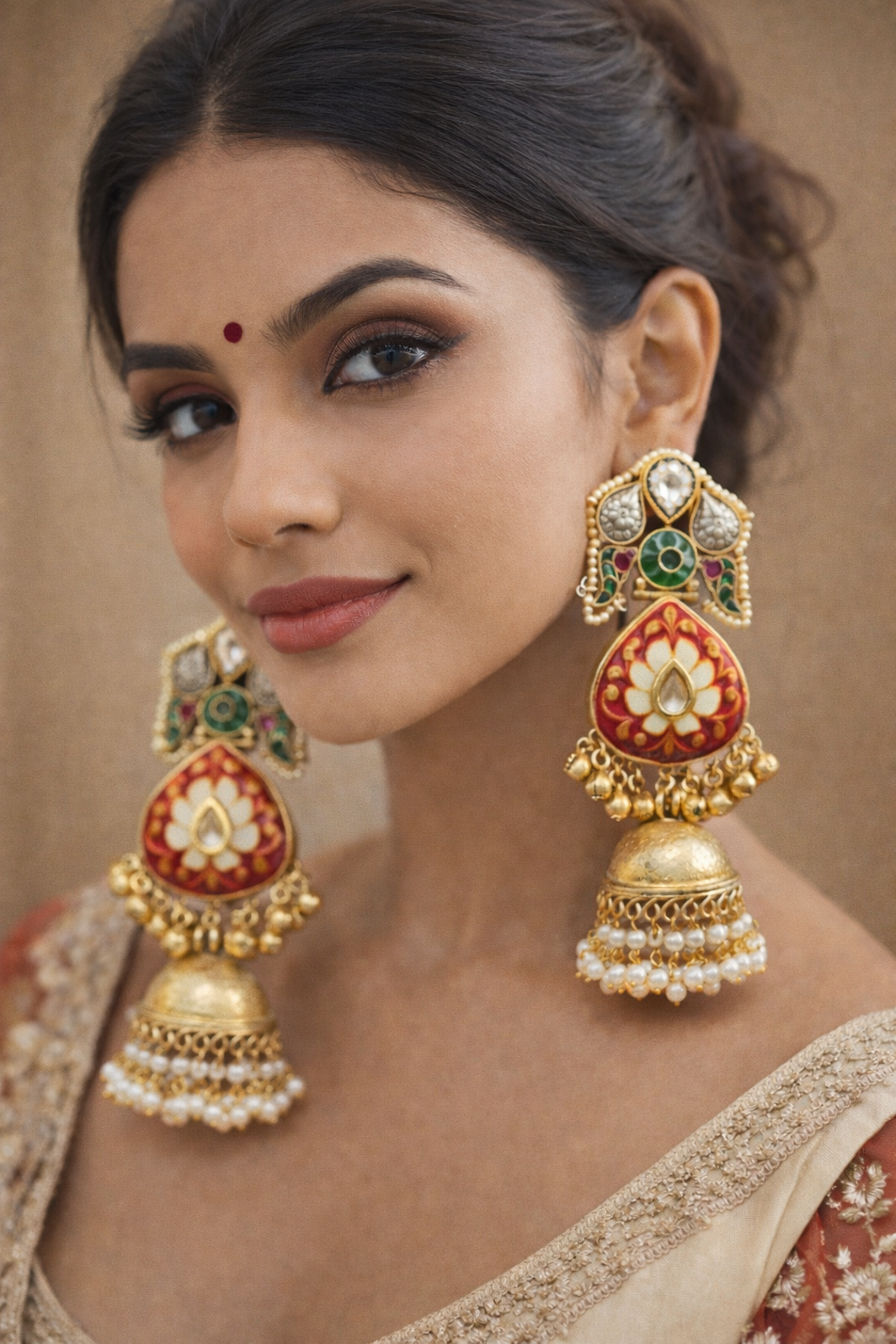 Kashmir Jhumkas Elegant, bold, and eye-catching — a must-have piece for your jewelry collection.