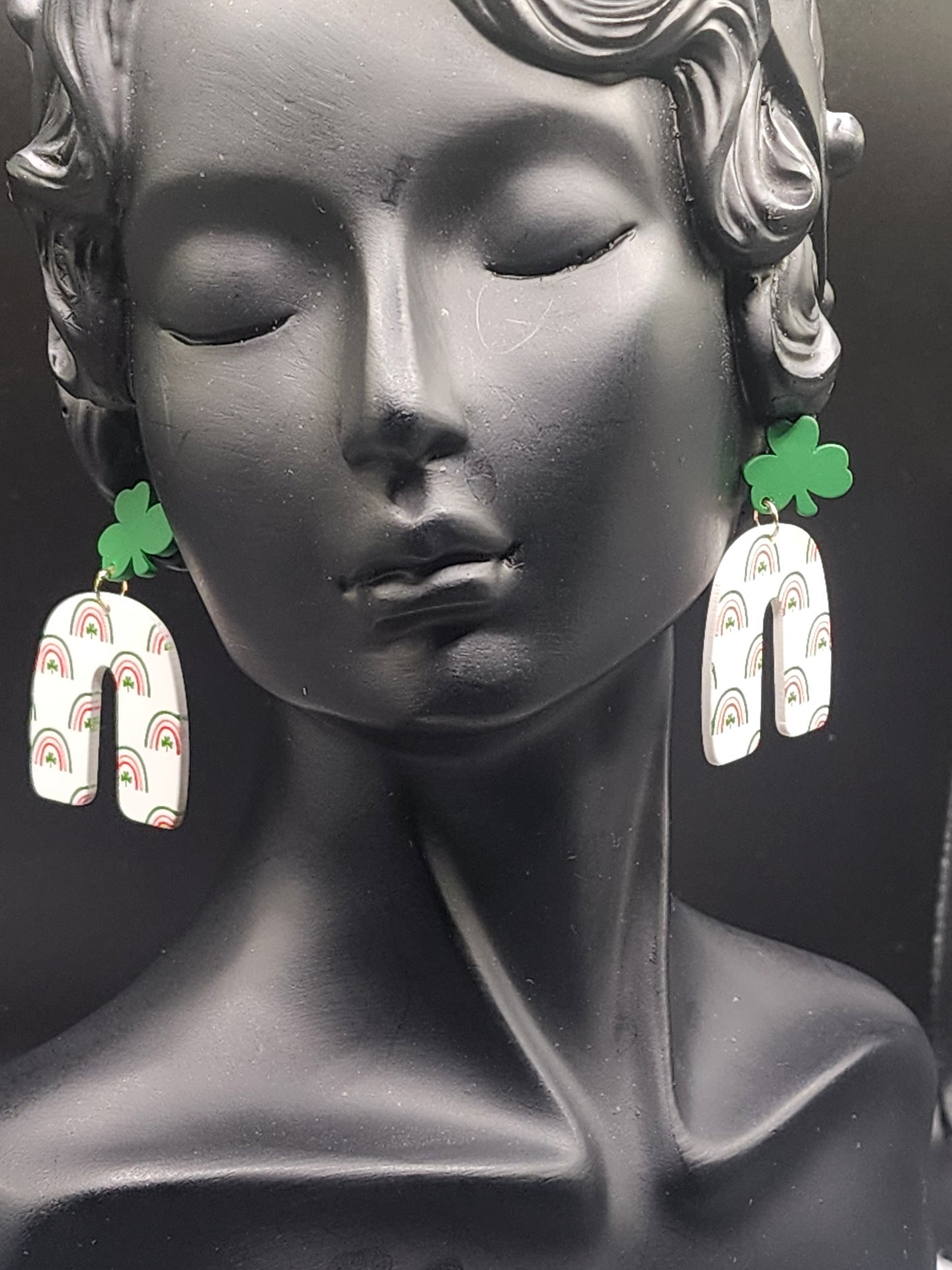 “Lucky Rainbow Arch Earrings 🌈🍀”