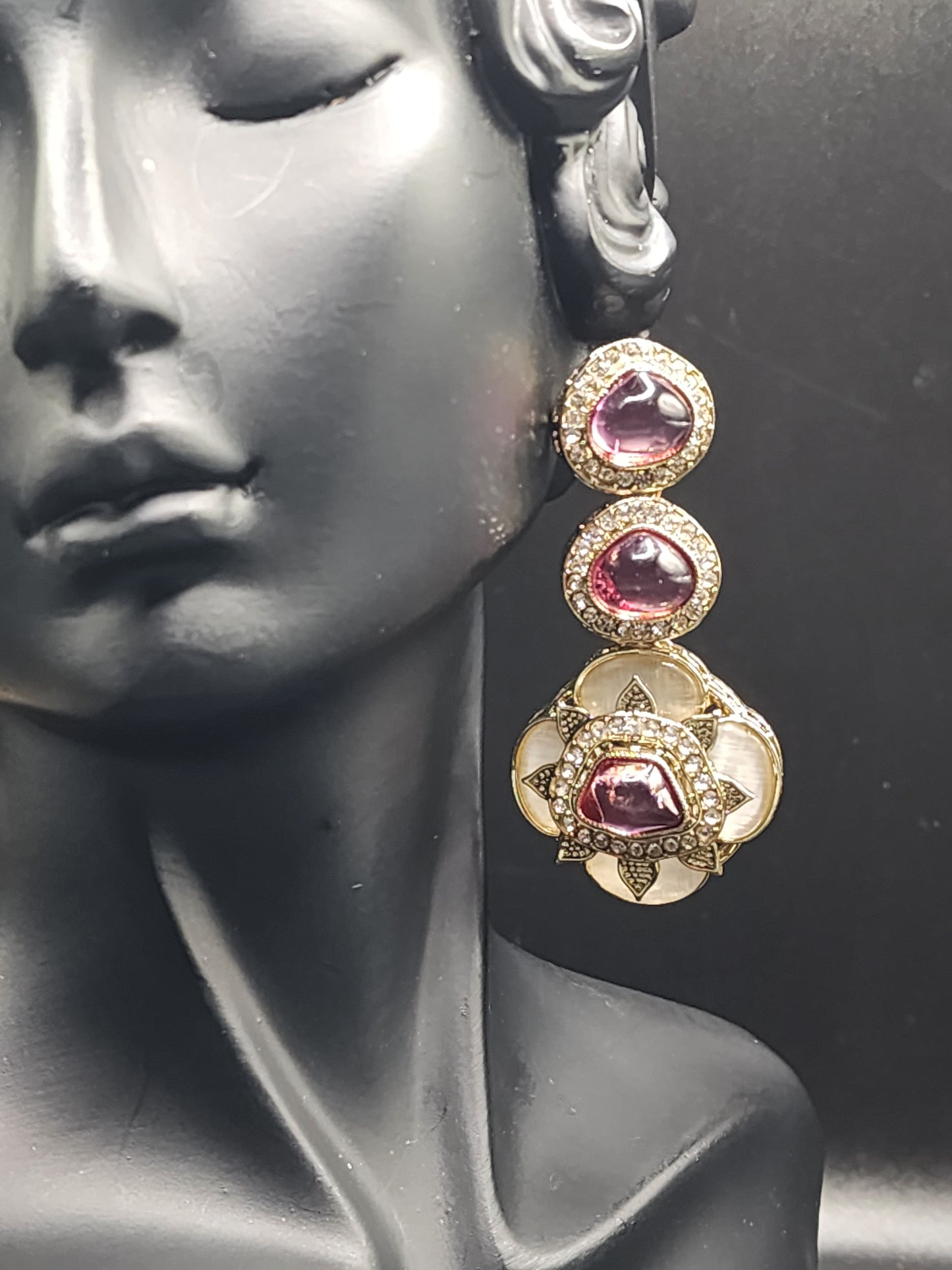 Blush Royal Statement Earrings