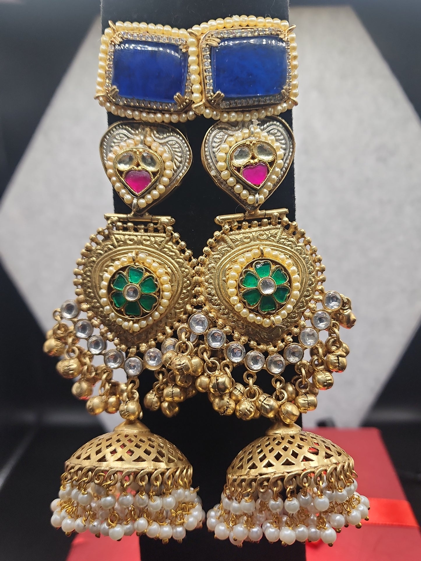 Kashmir Jhumkas Elegant, bold, and eye-catching — a must-have piece for your jewelry collection.