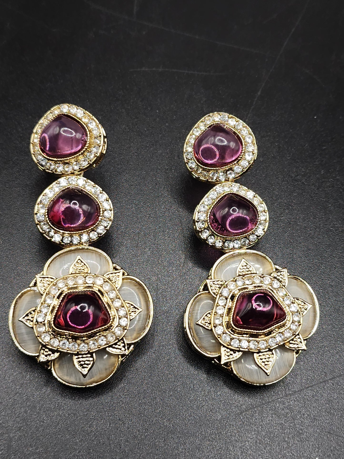 Blush Royal Statement Earrings