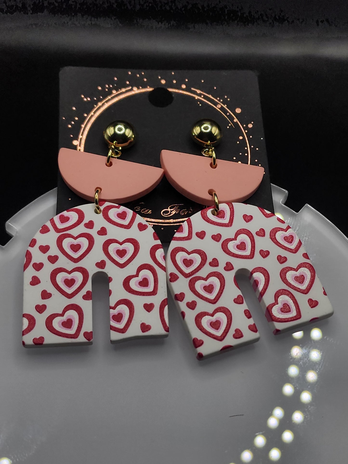 Love Heart Dangling Earrings – Cute  Glitter & Valentine Statement Jewelry