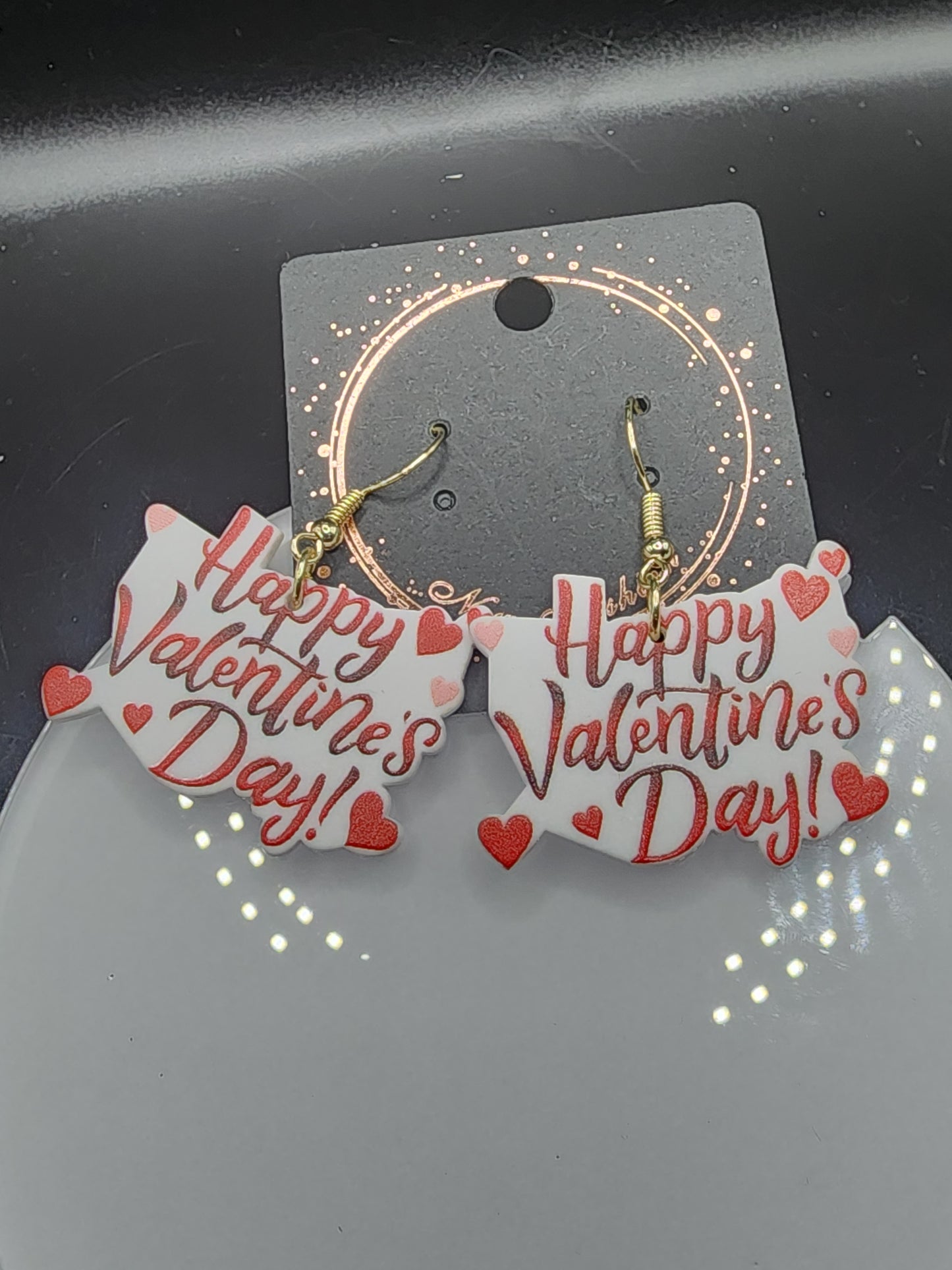 Love Heart Dangling Earrings – Cute  Glitter & Valentine Statement Jewelry
