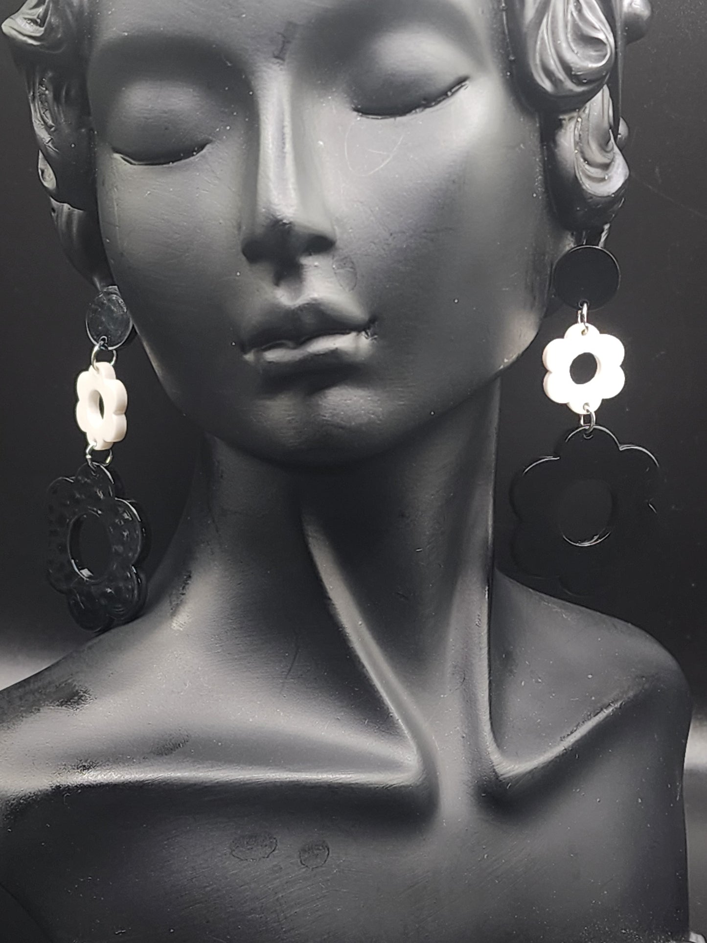Midnight Bloom Floral Earrings