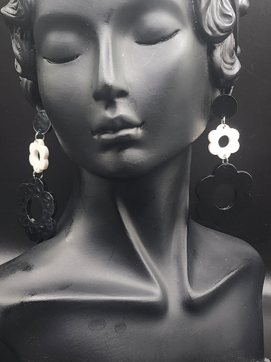 Midnight Bloom Floral Earrings