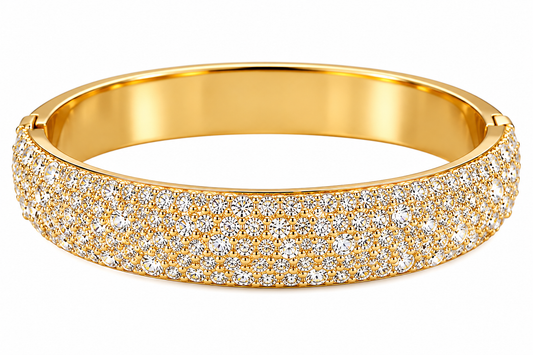 Gold-Tone Crystal Statement Cuff Bracelet
