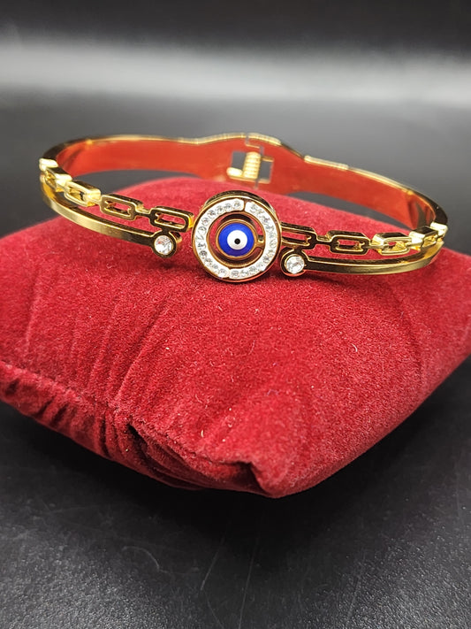 PSK ELEGANCE Evil Eye Crystal Chain Bracelet ✨