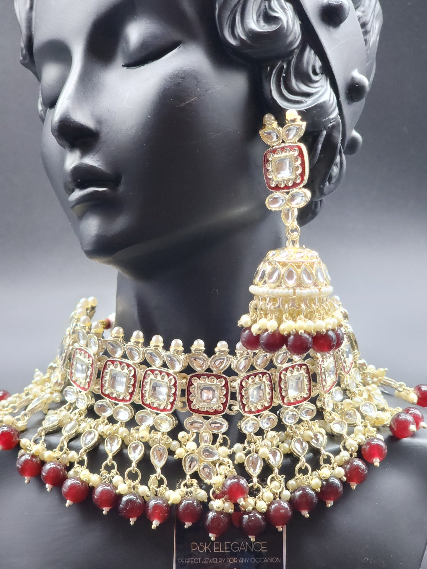 Traditional Elegant Necklaces, beautifully paired with matching earrings and stunning tikka.