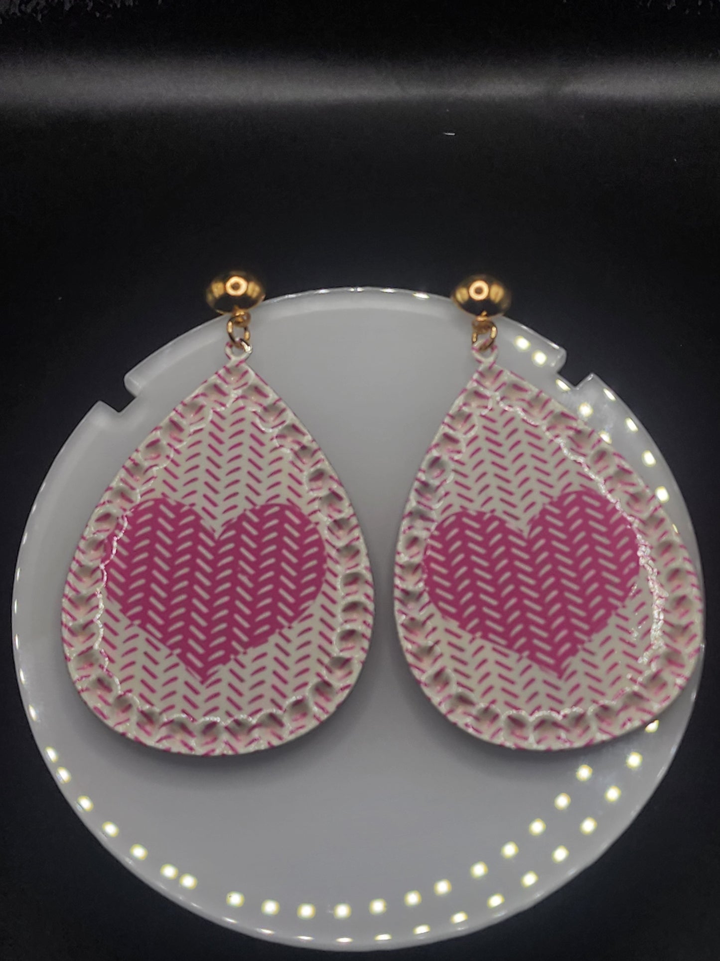 Blush Heart Teardrop Earrings | Lightweight Statement Dangles