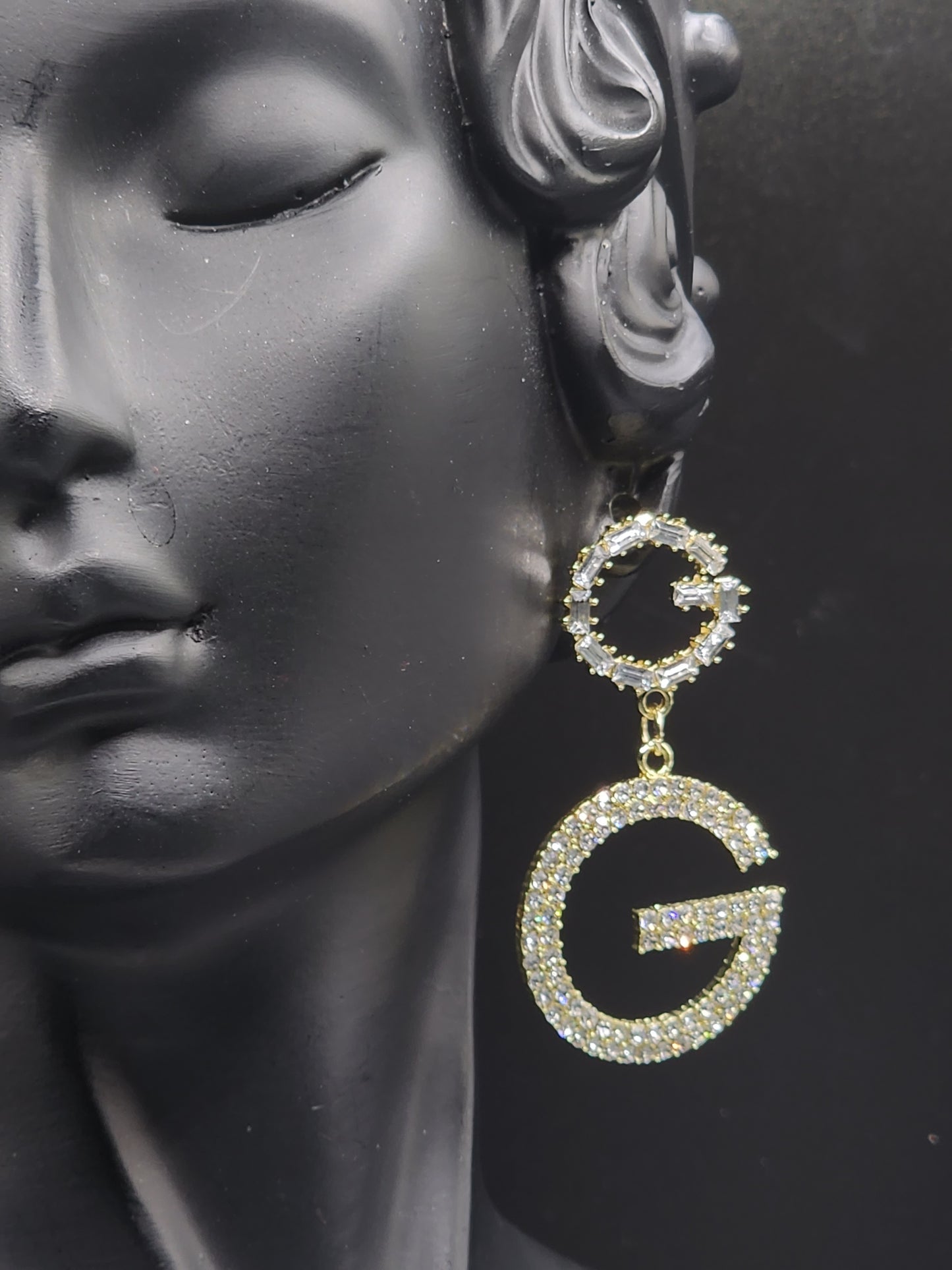 These statement “G” earrings