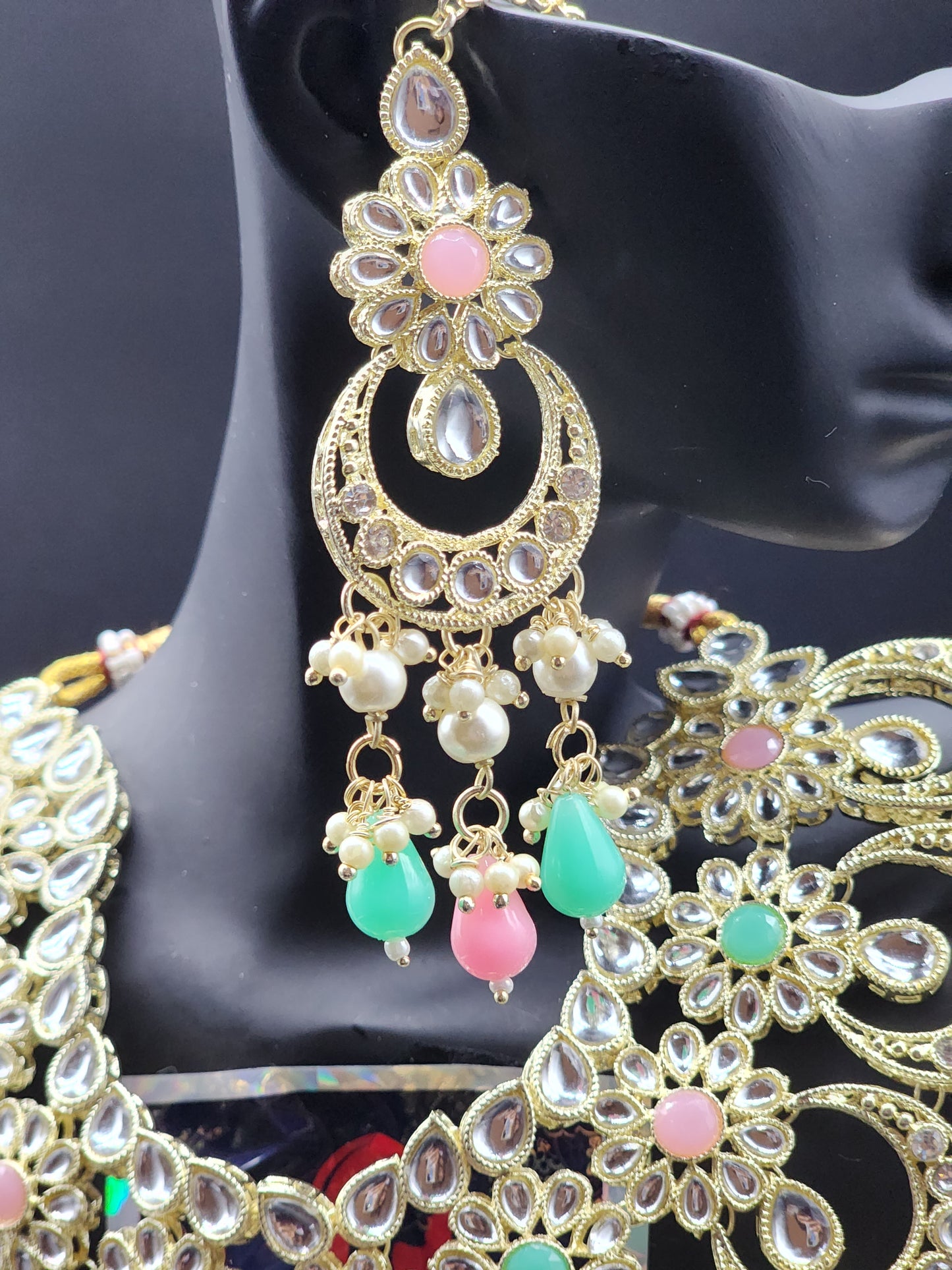 Traditional Elegant Necklaces, beautifully paired with matching earrings and stunning tikka.