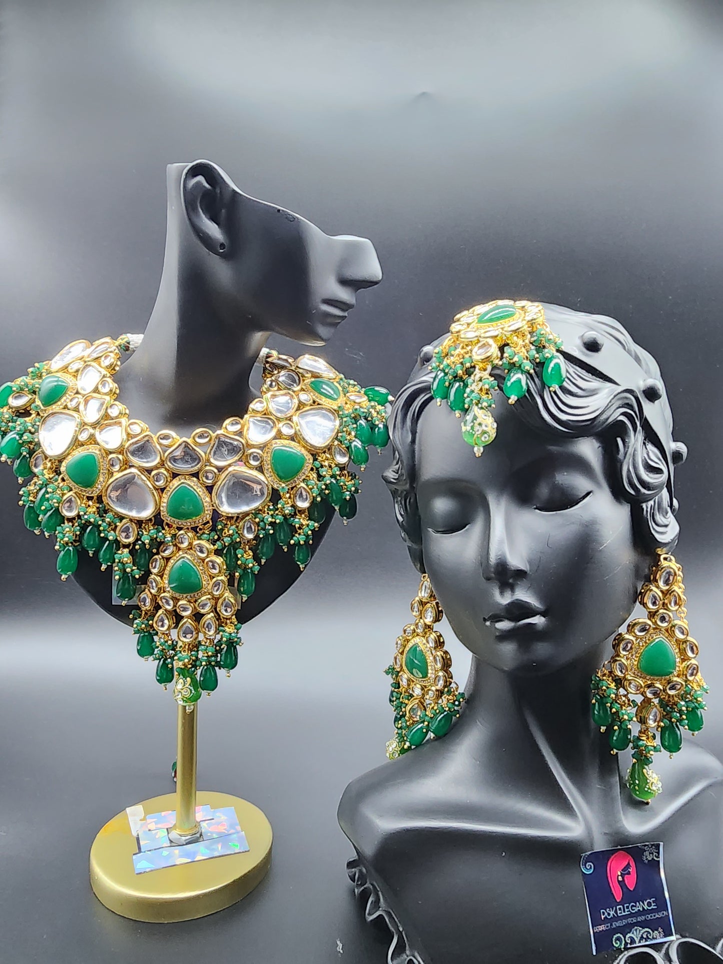 Traditional Elegant Necklaces, beautifully paired with matching earrings and stunning tikka.