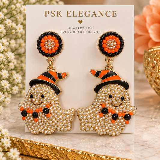 Ghost Pearl Statement Earrings