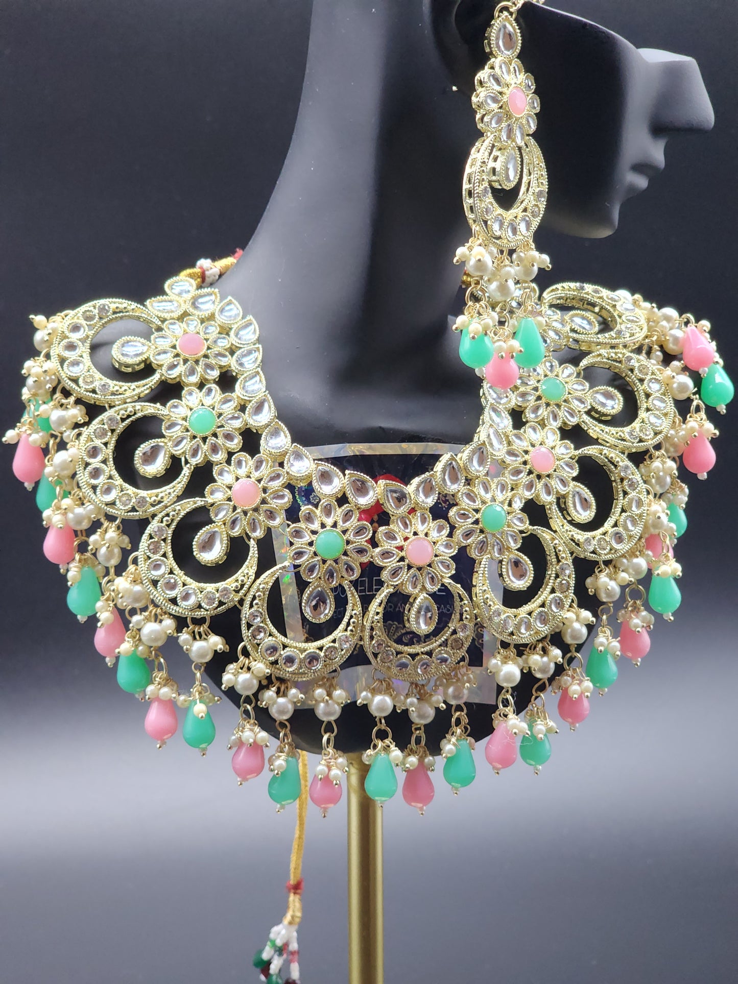 Traditional Elegant Necklaces, beautifully paired with matching earrings and stunning tikka.