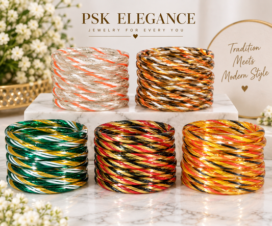 Jelly Spiral Glass Bangles – Size 2.8 | PSK ELEGANCE