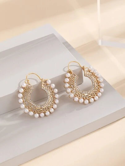 Glamourous Starry Pearl Dangles