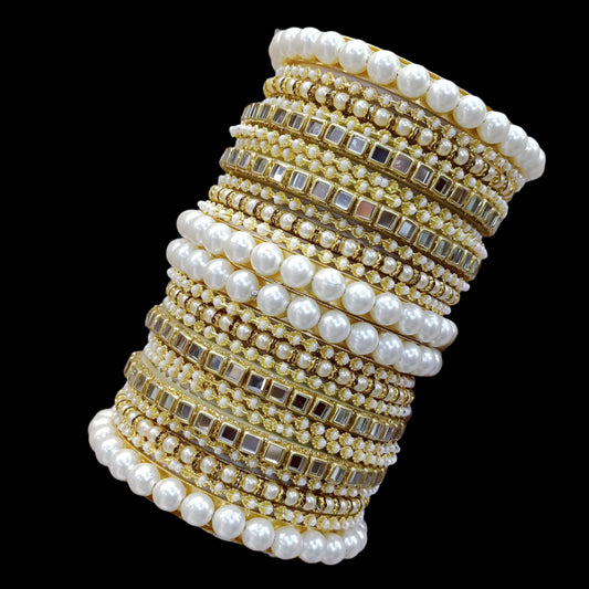 Bangles Gold Plated Mirror Bangles Set