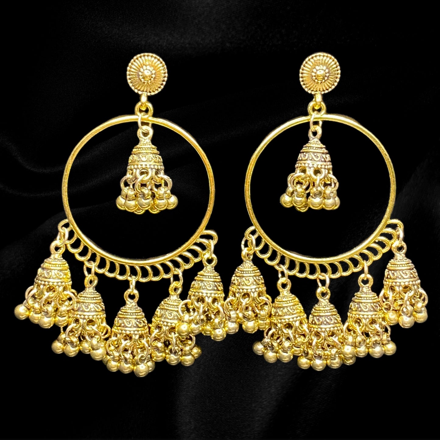 Golden Hoop Jhumkas