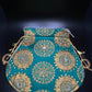 Teal Dazzling Desi Purse