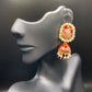 Red Peacock Pearl Jhumkas