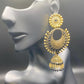 Gold and Black Starburst Jhumkas