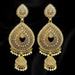 Gold and White Raindrop Jhumkas