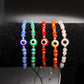 Orange Evil Eye Beaded Bracelet