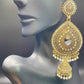 Gold and White Raindrop Jhumkas