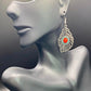 Silver Eye Feather Dangles