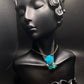 Blue Rose & Butterfly Necklace