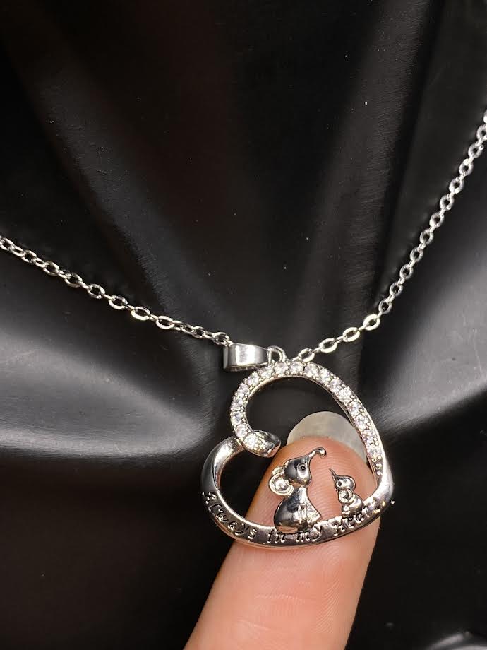 "Always In My Heart" Elephant Necklace