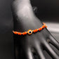 Orange Evil Eye Beaded Bracelet