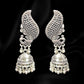Silver Peacock Jhumkas