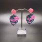 Pink Skull Dangles