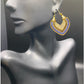Gold & Blue Feather Dangles